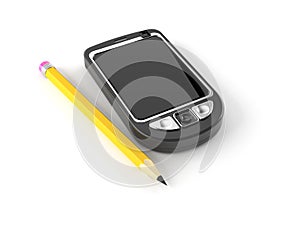 Mobilephone with pencil