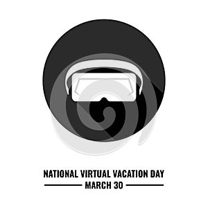 MobileVirtual Reality Glasses Icon Vector, National Virtual Vacation Day Design Concept, suitable for social media post templates,