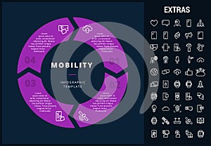 Mobility infographic template, elements and icons.