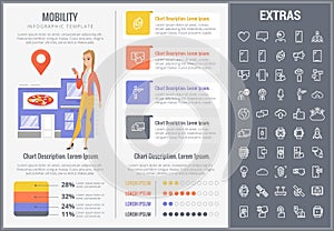 Mobility infographic template, elements and icons.