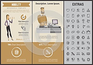 Mobility infographic template, elements and icons.