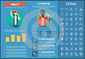 Mobility infographic template, elements and icons.