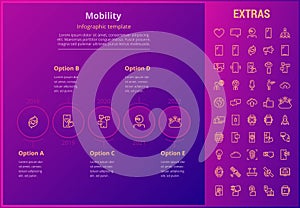 Mobility infographic template, elements and icons.