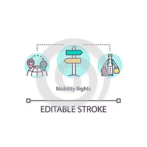Mobility rights concept icon