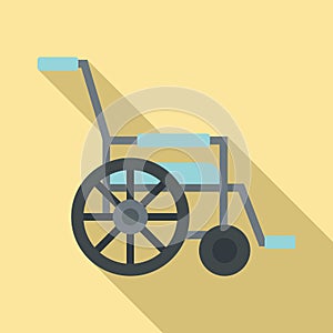 Mobility wheelchair icon, flat style