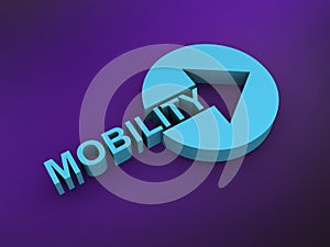 mobility word on purple