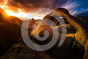 Mobius Arch at Sunset Alabama Hills