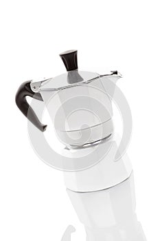 Moca pot on white background. photo