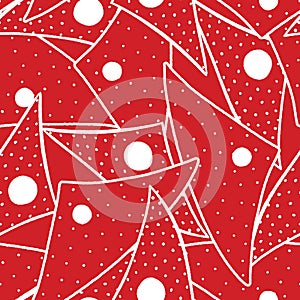 Mocador casteller texture polka dot red seamless pattern surface design for human towers in Catalunya