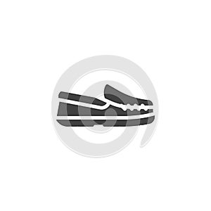 Moccasin shoe vector icon