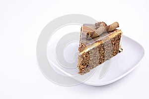 Mocha cake slice