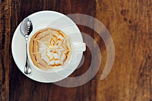 Mocha coffee drink on the table