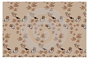Mocha Noir Blooms Botanical Tulip Seamless Pattern photo