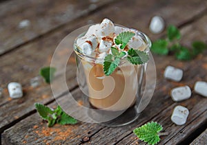 Mochaccino with marshmallows