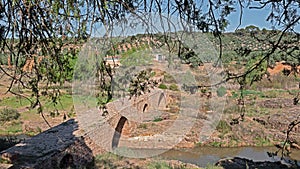 Mocho Bridge of Roman origin over the Guadalimar river, Carthaginian road in Beas de Segura, Chiclana de Segura, Jaen photo