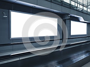 Mock up Banner Blank Media Advertisment indoor public building photo