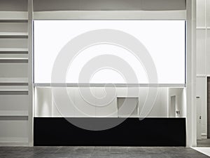 Mock up Banner Media advertising indoor Public building