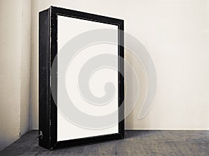 Mock up Billboard Light box Black frame Indoor Media technology