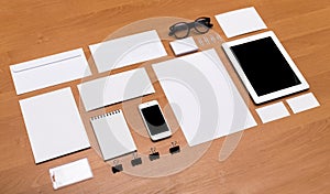 Mock-up, blank branding elements