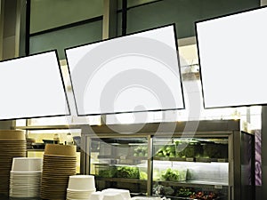 Mock up Blank screen Restaurant Menu Cafe Food Business