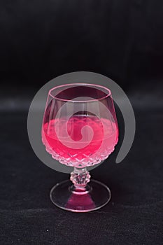 Mock up  design set of elegant and traditional drink ware / drinking glass & Jar for wine or juice, transparent isolated on black