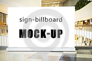 Mock up large billboard with clipping path at corridor