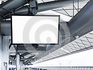 Mock up LCD Screen Blank Digital tv Media display indoor public building