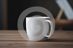 Mock up minimalist white ceramic mug