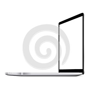 mock up personal laptop computer perspective view on white vector design