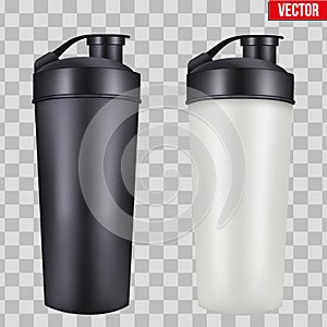 Mock-up Plastic Sport Nutrition Drink Bottle.