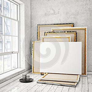 Mock up posters frames