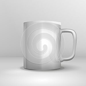 Mock-Up realistic mug cup on background.