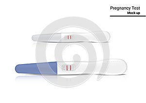 Mock up Realistic Pregnancy Test Gadget for Mom. Hospital Tool design Vector Illustration.