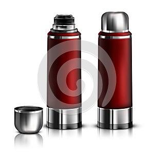 Mock Up. Red Thermos