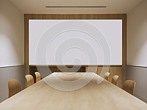 Mock up Screen board Interior meeting room Business Office building