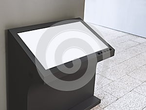 Mock up Signage Stand Blank Screen Information display photo