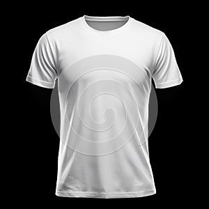 mock up t-shirt on black background. Generative ai