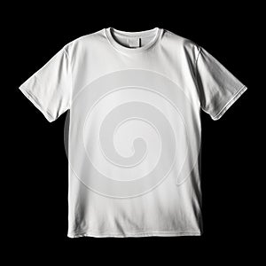 mock up t-shirt on black background. Generative ai