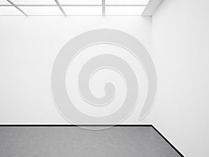 Mock up of white gallery. 3d render