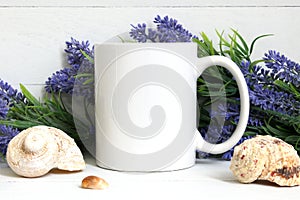 Mock-up of a white mug