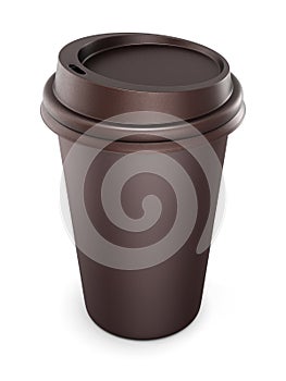 Mock up for your design disposable cups for coffee with lid on w