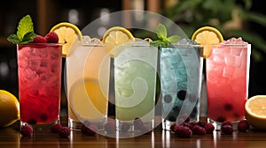 mocktail with garnish, cocktail, on bar background