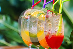 Mocktail and smoothies is a popular beverage of people love health and freshness.