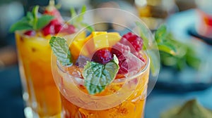 Mocktails infused with superfoods like acai turmeric and matcha providing an extra health boost to compliment the yoga