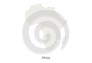 Mockup of Africa map on a white background. Vector illustration template