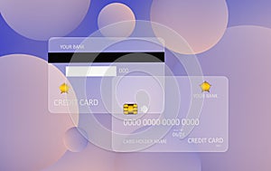 mockup bank card gradient color background 2