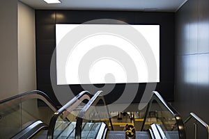 Mockup Banners Billboard Display Escalator Subway station