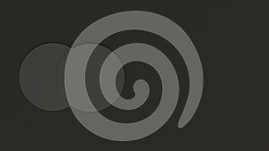 Mockup of blank black round beer coasters