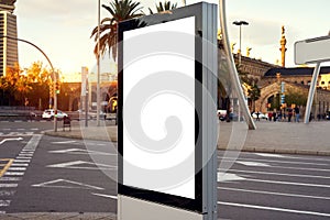 Mockup of a blank empty advertising urban billboard, placeholderMockup of a blank empty advertising urban billboard, placeholder t