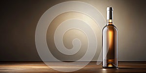 Mockup bottle of wine Vertical background Creative AI photo